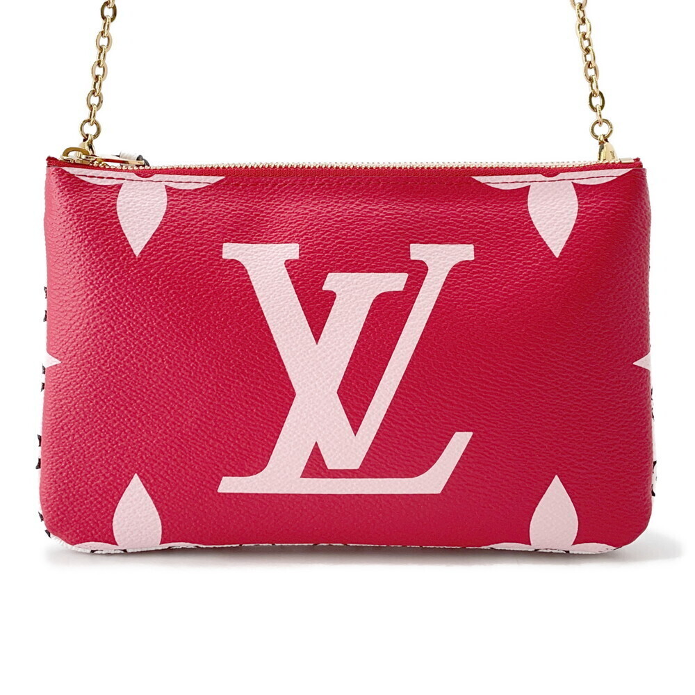 Louis Vuitton Monogram Giant Pochette Double Zip Shoulder Bag Clutch
